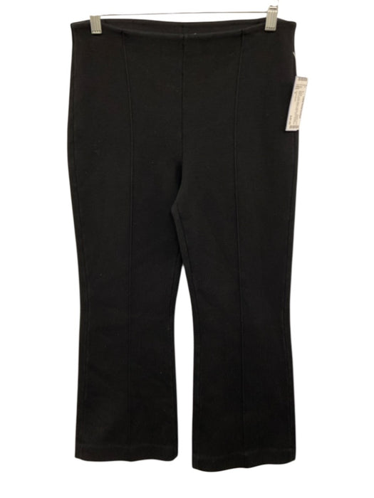 Sonia Rykiel Size S Black Cotton Blend Elastic Waistband Knit Flare Pants Black / S