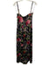 Bazar Christian Lacroix Size 36 Black & Multi Silk Blend Floral Sleeveless Dress Black & Multi / 36