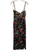 Bazar Christian Lacroix Size 36 Black & Multi Silk Blend Floral Sleeveless Dress Black & Multi / 36