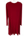 Norma Kamali Size M Red Polyester Blend Long Sleeve Shift Dress Red / M
