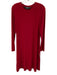 Norma Kamali Size M Red Polyester Blend Long Sleeve Shift Dress Red / M