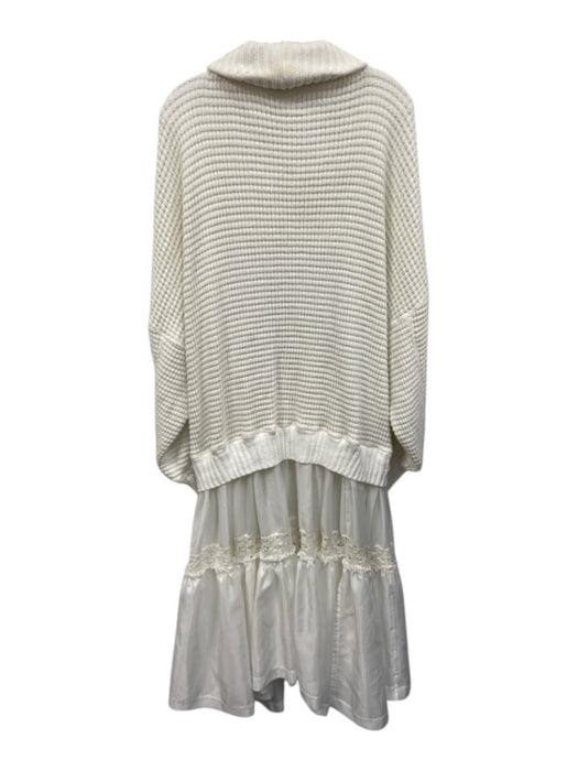 Daily Practice Size 3X Cream White Cotton & Polyester Waffle Knit Twofer Dress Cream White / 3X
