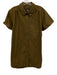 Maeve by ANTHROPOLGIE Size L Olive Green Cotton Short Cuff Sleeve Collared Dress Olive Green / L