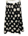 Maeve Size XS Black & White Cotton Polka Dots Pleated Waist Elastic Back Skirt Black & White / XS