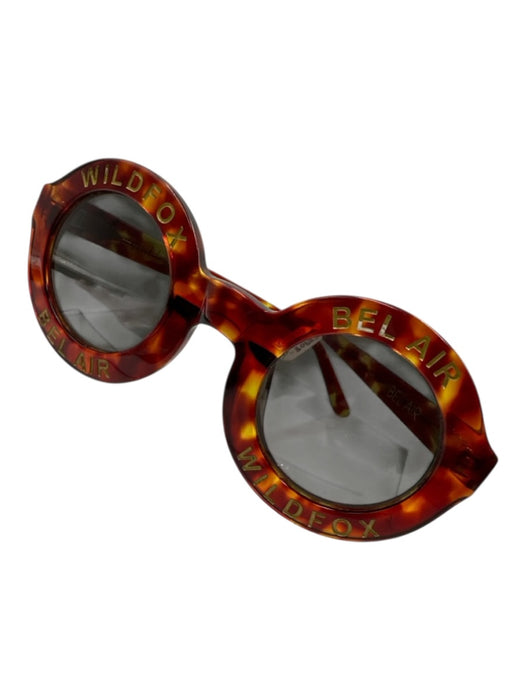 Wildfox Brown Acetate Tortoiseshell Logo Detail Round tinted lens Sunglasses Brown