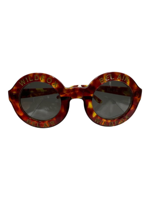 Wildfox Brown Acetate Tortoiseshell Logo Detail Round tinted lens Sunglasses Brown