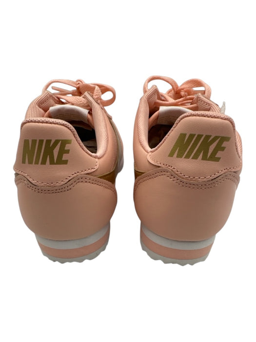 Nike Shoe Size 7.5 Pink & Gold Leather Upper Swoosh Side Lace Up Sneakers Pink & Gold / 7.5