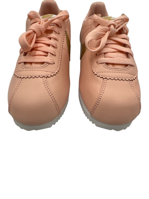 Nike Shoe Size 7.5 Pink & Gold Leather Upper Swoosh Side Lace Up Sneakers Pink & Gold / 7.5