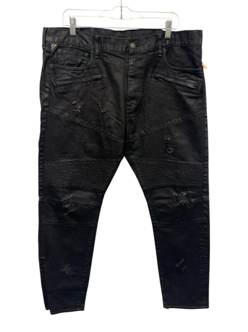 Denim & Supply Size 38 Black Cotton Solid Moto Jean Men's Pants Black / 38