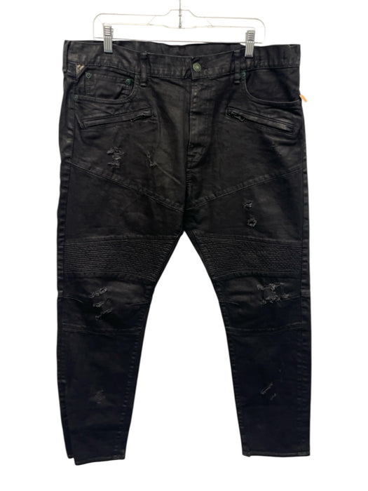 Denim & Supply Size 38 Black Cotton Solid Moto Jean Men's Pants Black / 38
