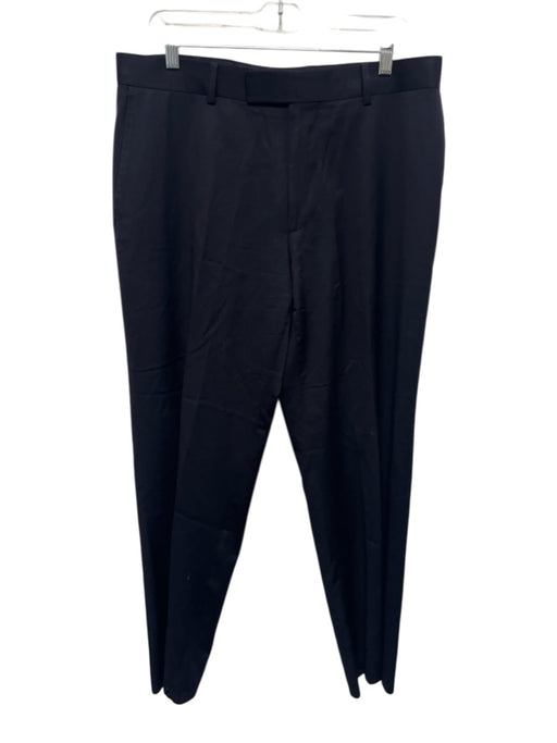 Boss Size 34 Navy Blue Wool Blend Solid Dress Men's Pants Navy Blue / 34