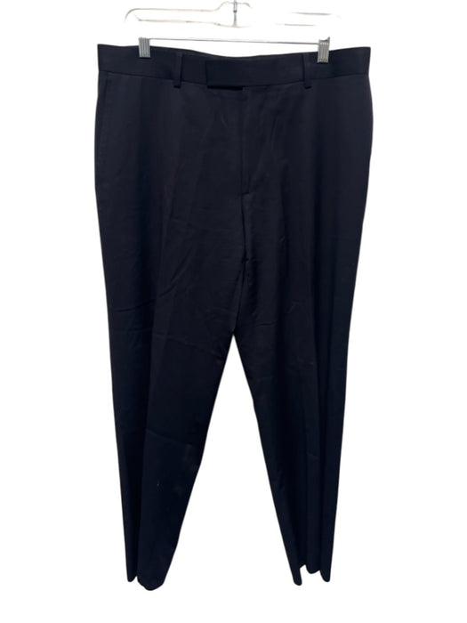 Boss Size 34 Navy Blue Wool Blend Solid Dress Men's Pants Navy Blue / 34