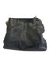 Coach Black Leather Zip Close Magnetic Snap Closure Multiple Compartments Bag Black
