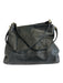 Coach Black Leather Zip Close Magnetic Snap Closure Multiple Compartments Bag Black