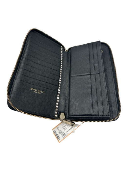 Henri Bendel Black, Green & purple Leather Color Shift Oil Slick Wallets Black, Green & purple