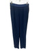 Fleur du Mal Size XS Navy Blue & Black Silk Grosgrain Side Stripe Pants Navy Blue & Black / XS