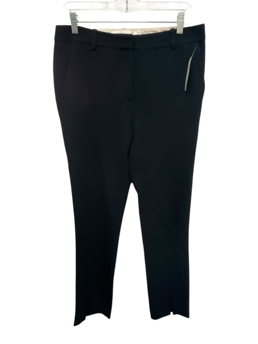 Victoria Beckham Size 8 Black Viscose Blend horn buttons Split Hem Pants Black / 8