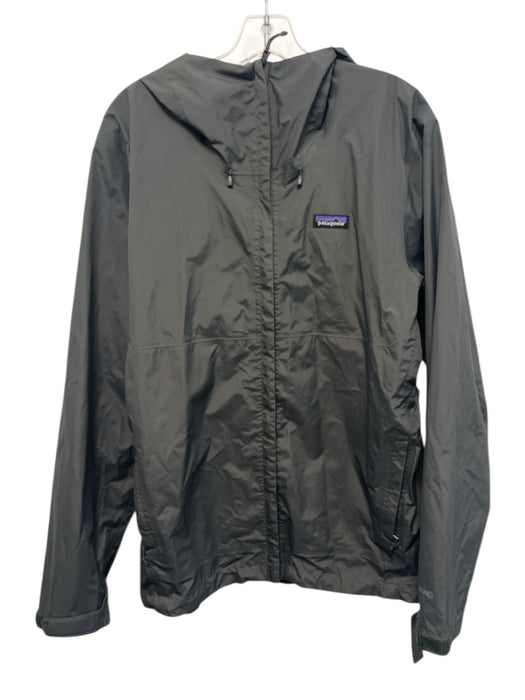 Patagonia Size L Gray Nylon Solid Zipper Men's Jacket Gray / L