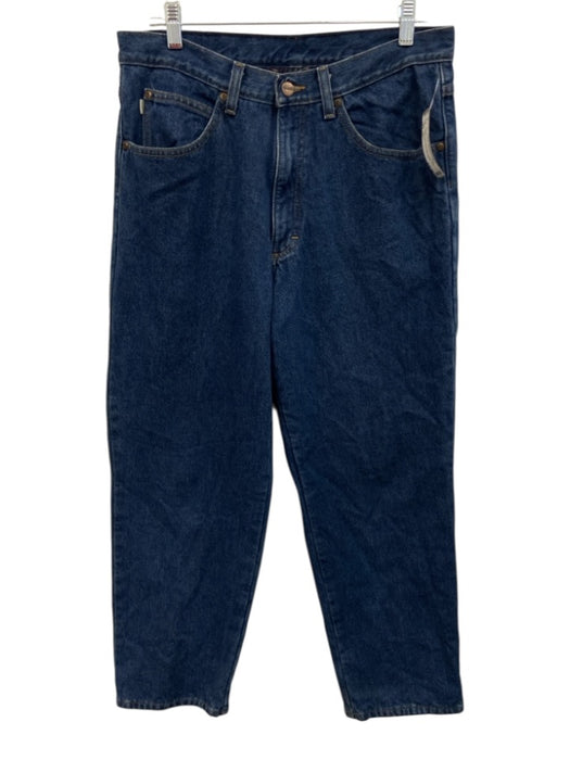 LL Bean Size 33 medium dark wash Cotton Solid Jean Lined Men's Pants medium dark wash / 33