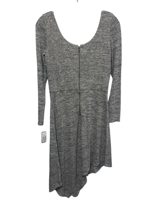 Alice & Olivia Size 6 Gray & White Viscose Blend Knit Heathered Dress Gray & White / 6
