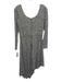 Alice & Olivia Size 6 Gray & White Viscose Blend Knit Heathered Dress Gray & White / 6
