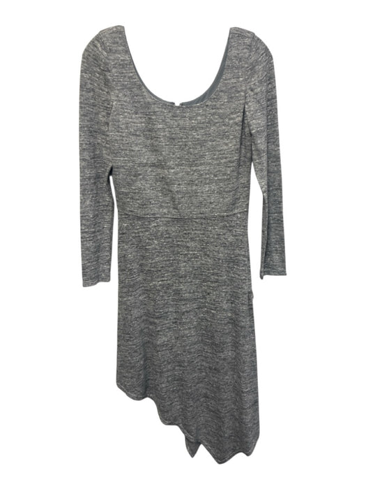 Alice & Olivia Size 6 Gray & White Viscose Blend Knit Heathered Dress Gray & White / 6