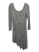 Alice & Olivia Size 6 Gray & White Viscose Blend Knit Heathered Dress Gray & White / 6