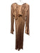 Bec & Bridge Size 2 Rose Gold Polyester Long Sleeve back out Raw Edge Dress Rose Gold / 2
