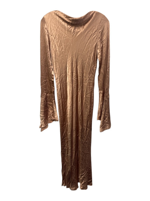 Bec & Bridge Size 2 Rose Gold Polyester Long Sleeve back out Raw Edge Dress Rose Gold / 2