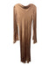 Bec & Bridge Size 2 Rose Gold Polyester Long Sleeve back out Raw Edge Dress Rose Gold / 2