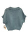 Maeve Size Medium Light Blue & Red Cotton Blend Short Sleeve Lips Sweater Light Blue & Red / Medium