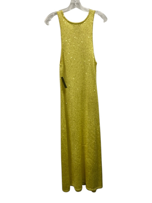 House of Harlow 1960 Size Large Yellow Polyester Blend Sleeveless Sequin Dress Yellow / Large