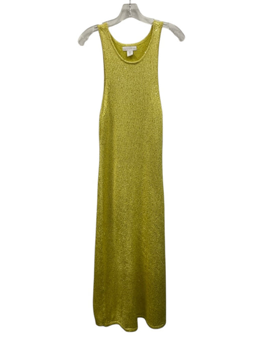 House of Harlow 1960 Size Large Yellow Polyester Blend Sleeveless Sequin Dress Yellow / Large