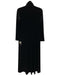 Norma Kamali Size S Black Polyester Blend Velvet High Neck Long Sleeve Dress Black / S