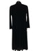 Norma Kamali Size S Black Polyester Blend Velvet High Neck Long Sleeve Dress Black / S