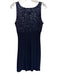Lauren Ralph Lauren Size 10P Navy Blue Polyester Blend Sequin Sleeveless Dress Navy Blue / 10P