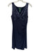 Lauren Ralph Lauren Size 10P Navy Blue Polyester Blend Sequin Sleeveless Dress Navy Blue / 10P