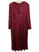 Eliza J Size 22 Red Polyester Blend Sequined Long Sleeve Shoulder Pads Dress Red / 22