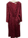 Eliza J Size 22 Red Polyester Blend Sequined Long Sleeve Shoulder Pads Dress Red / 22