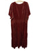 By Anthropologie Size 3X Dusty Red Viscose Blend Velvet Short Sleeve Dress Dusty Red / 3X