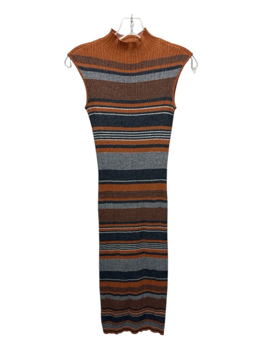 House of Harlow Size XS Orange, Gray, White Wool Blend Metallic Thread Dress Orange, Gray, White / XS