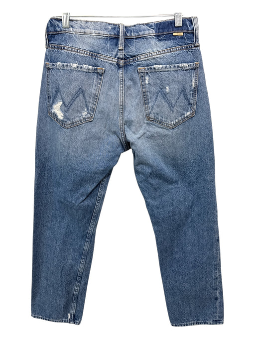 Mother Size 29 Medium Wash Cotton Denim Distressed Embroider Detailing Jeans Medium Wash / 29