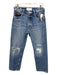 Mother Size 29 Medium Wash Cotton Denim Distressed Embroider Detailing Jeans Medium Wash / 29