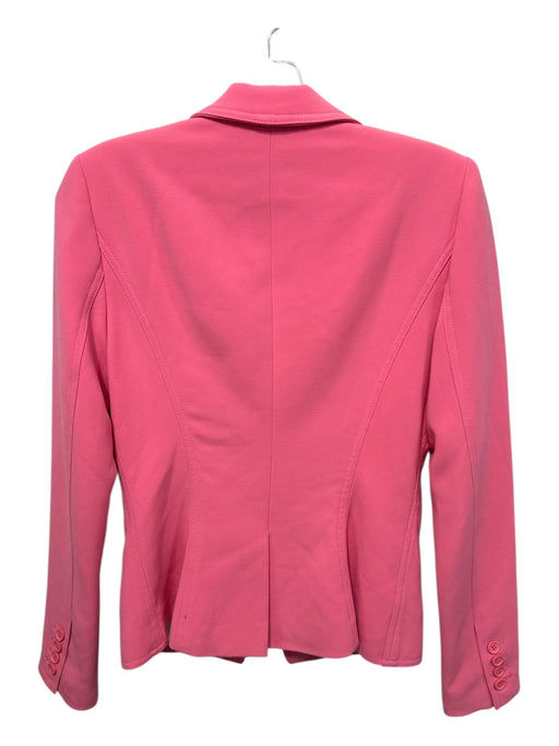 Smythe Size 6 Bright Pink Polyester Blend 3 Button Asymmetic Blazer Jacket Bright Pink / 6