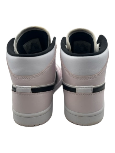 Nike Air Jordan Shoe Size 10 White, Pink, Black Leather Color Block Sneakers White, Pink, Black / 10
