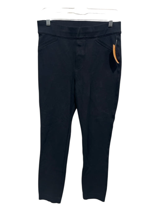 Spanx Size M Black Rayon Blend Elastic Waist Faux Pockets Stretch Pants Black / M