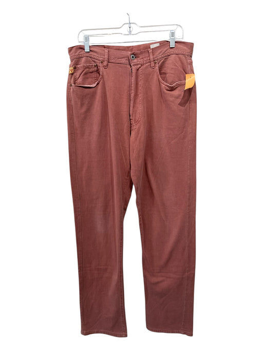 River Size 33 Red Cotton Blend Solid Khakis Men's Pants Red / 33