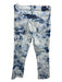 Mother Size 26 Light & Dark  Blue Cotton Denim Tie Dye High Waist Frayed Jeans Light & Dark  Blue / 26