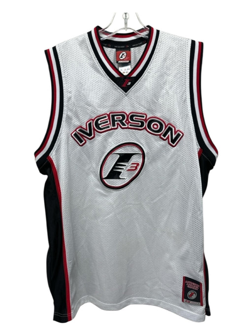 Reebok Size L White Synthetic Mesh Athleisure Men's Tank Top White / L