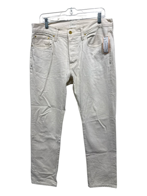 Sid Mashburn AS IS Size 34 Off White Cotton Blend Solid Khaki Men's Pants Off White / 34